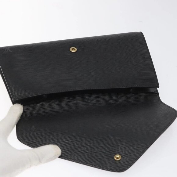 LOUIS VUITTON Epi Art Deco Clutch Bag Black M52632 LV Auth EC463 - Picture 8 of 15